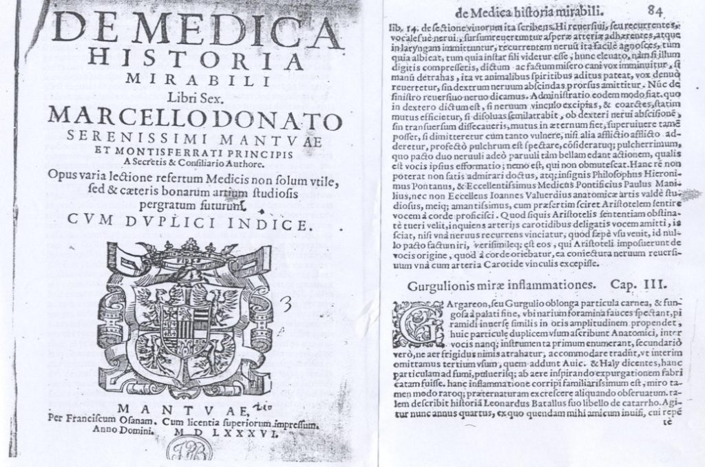 Marcello Donato. De Medica Historia Mirabili